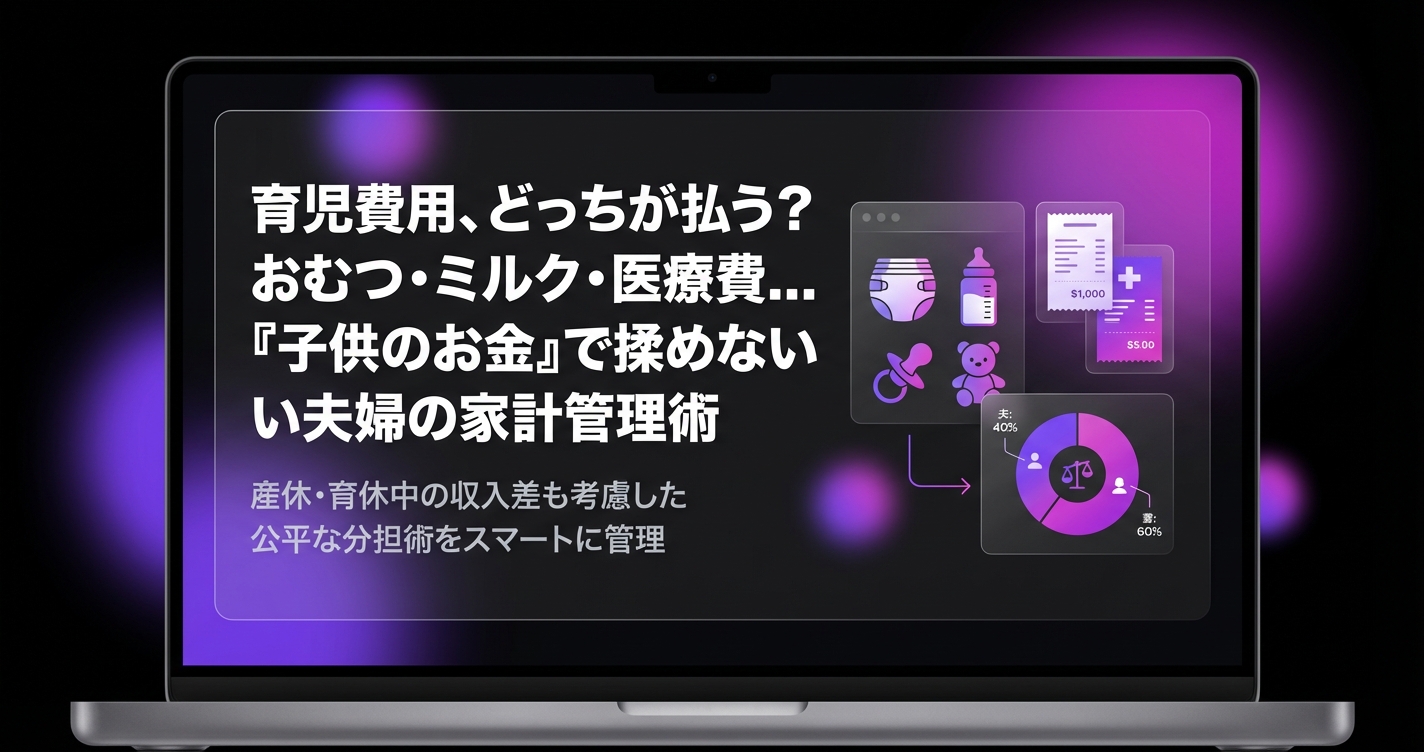 育児費用、どっちが払う？おむつ・ミルク・医療費...『子供のお金』で揉めない夫婦の家計管理術のアイキャッチ画像 - 家計管理・レシートに関する記事