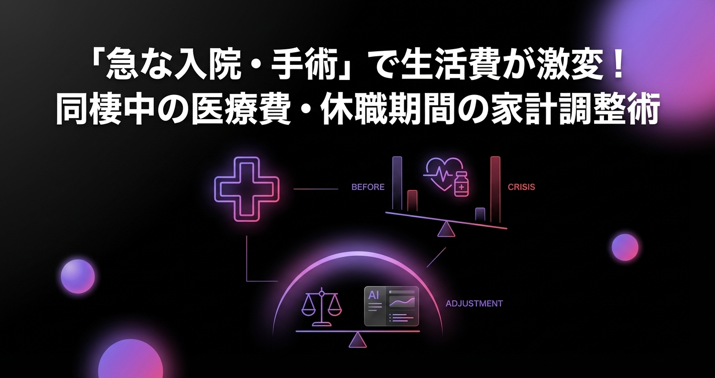 「急な入院・手術」で生活費が激変！同棲中の医療費・休職期間の家計調整術のアイキャッチ画像 - 同棲・カップルに関する記事