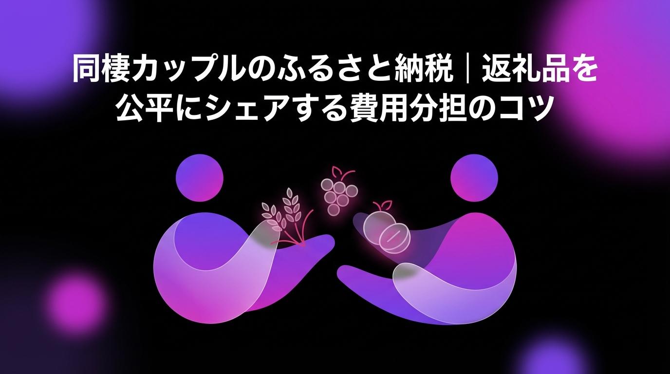 同棲カップルのふるさと納税｜返礼品を公平にシェアする費用分担のコツのアイキャッチ画像 - 家計管理・レシートに関する記事
