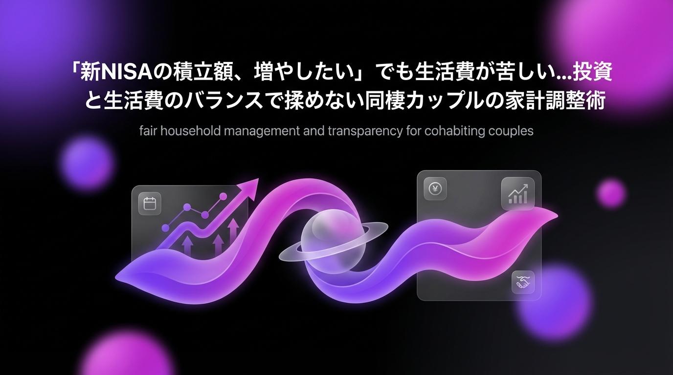 「新NISAの積立額、増やしたい」でも生活費が苦しい...投資と生活費のバランスで揉めない同棲カップルの家計調整術のアイキャッチ画像 - 家計管理・レシートに関する記事