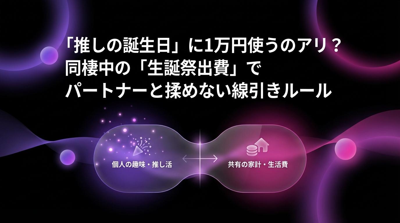 「推しの誕生日」に1万円使うのアリ？同棲中の「生誕祭出費」でパートナーと揉めない線引きルールのアイキャッチ画像 - 同棲・カップルに関する記事