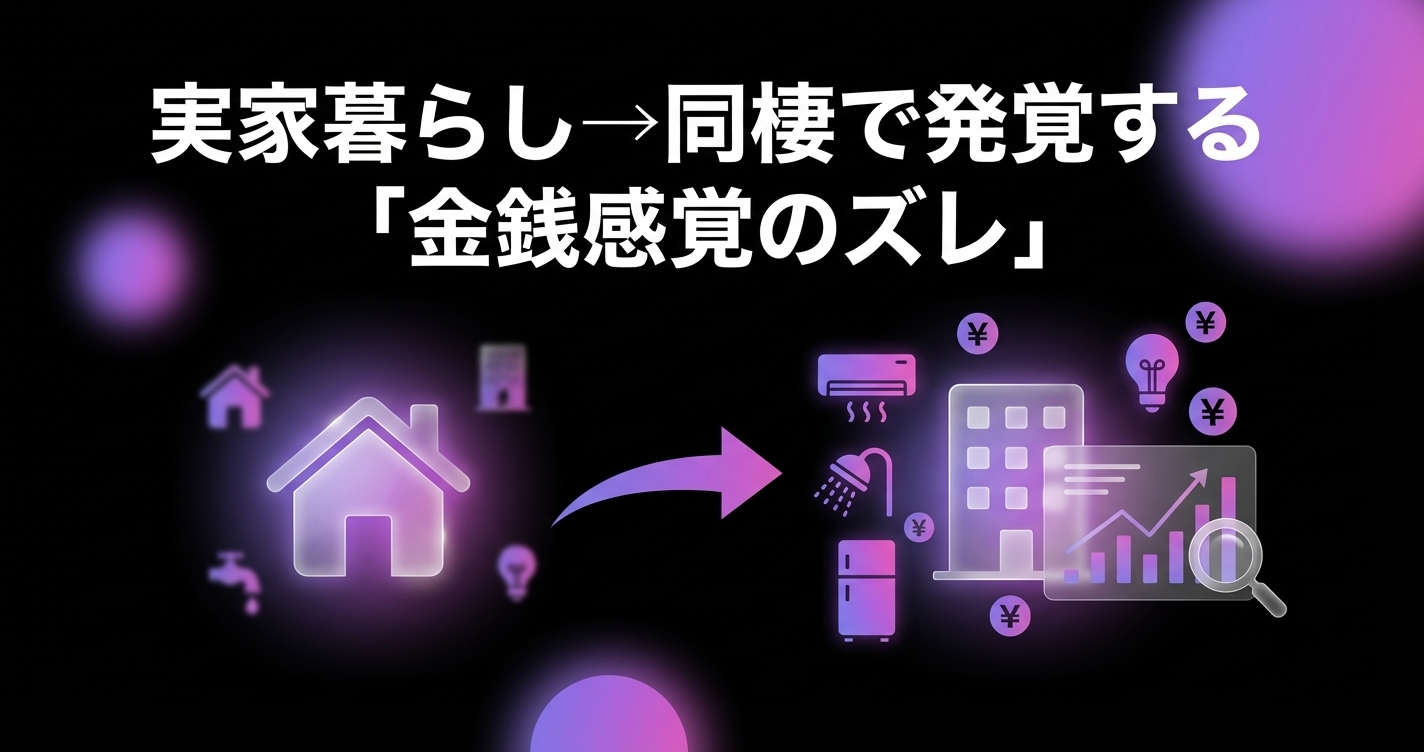 実家暮らし→同棲で発覚する「金銭感覚のズレ」。光熱費・食費・日用品...育った環境の違いで揉めない家計調整術のアイキャッチ画像 - 同棲・カップルに関する記事