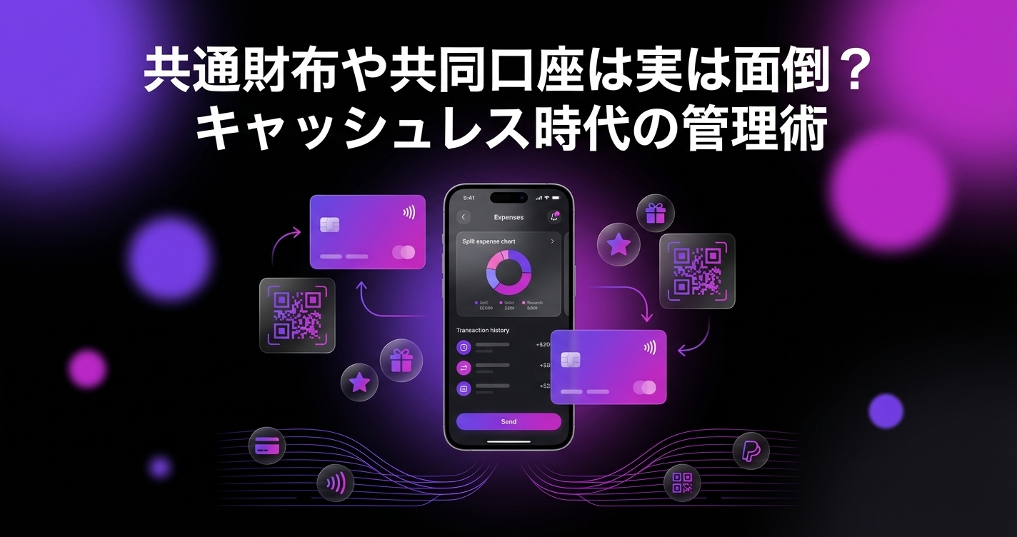 共通財布や共同口座は実は面倒？「作らない」方がお金が貯まる理由と、キャッシュレス時代の管理術のアイキャッチ画像 - 家計管理・レシートに関する記事