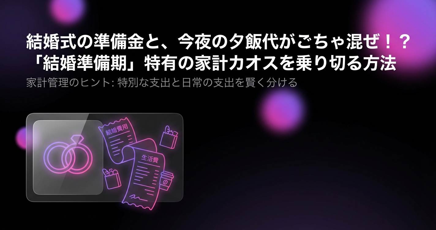 結婚式の準備金と、今夜の夕飯代がごちゃ混ぜ！？「結婚準備期」特有の家計カオスを乗り切る方法のアイキャッチ画像 - 同棲・カップルに関する記事