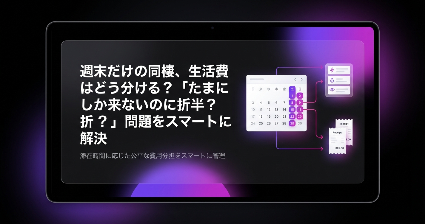 週末だけの同棲、生活費はどう分ける？「たまにしか来ないのに折半？」問題をスマートに解決のアイキャッチ画像 - 同棲・カップルに関する記事